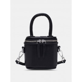 Women Faux Leather Fashion Shopping Solid Candy Bright Color Mini Handbag Crossbody Bag