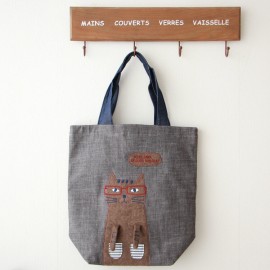 Women Casual Cat Pattern Handbag Tote Bag