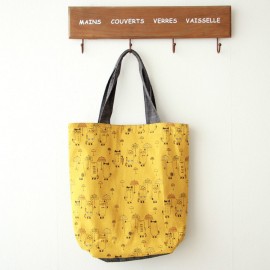 Women Casual Cat Pattern Handbag Tote Bag