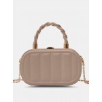 Women Faux Leather Brief Multi-Carry Chain Handbag Crossbody Bag