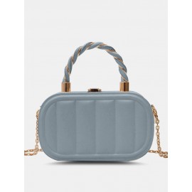 Women Faux Leather Brief Multi-Carry Chain Handbag Crossbody Bag