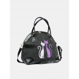 Women Crossbody Bag Cat Pattern Handbag