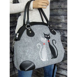 Women Crossbody Bag Cat Pattern Handbag