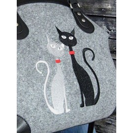 Women Crossbody Bag Cat Pattern Handbag