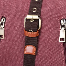 Brenice National Canvas Handbags Vintage Flower Shoulder Bags Multifuntion Backpack