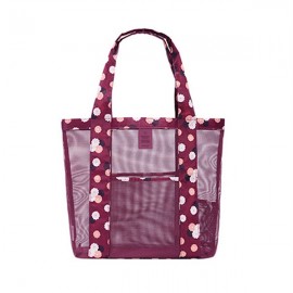 Honana HN-TB25 Travel Mesh Organizer Bag Large Beach Toiletry Storage Tote Bag