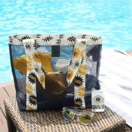 Honana HN-TB25 Travel Mesh Organizer Bag Large Beach Toiletry Storage Tote Bag