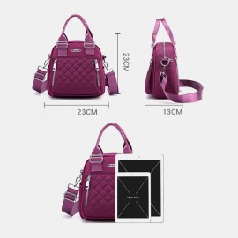 Women Nylon Diamond Crossbody Bag Backpack