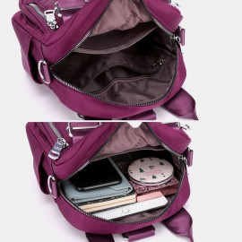 Women Nylon Diamond Crossbody Bag Backpack