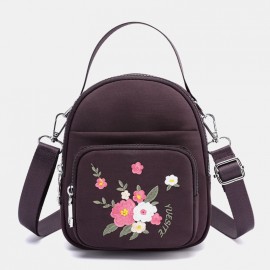 Women Nylon Waterproof Embroidery Casual Shoulder Bag Handbag