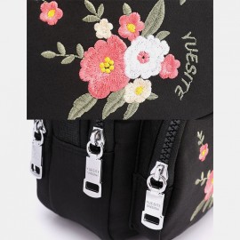 Women Nylon Waterproof Embroidery Casual Shoulder Bag Handbag