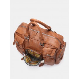 Women Casual Large Capacity Multifunction Handbag Solid Shoulder Bag