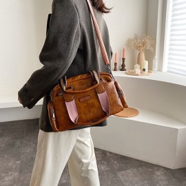 Women Vintage PU Leather Handbag Shoulder Bag Crossbody Bag