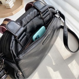 Women Vintage PU Leather Handbag Shoulder Bag Crossbody Bag