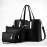Women 3 PCS Vintage PU Leather Shoulder Bag Handbag Clutch Bag