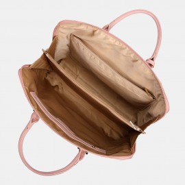 Women Design Striped Business Handbag Multifunction Crossbody Bag