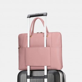 Women Design Striped Business Handbag Multifunction Crossbody Bag