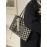 Vintage 2 PCS Lattice Pattern Bowknot Handbag Faux Leather Large Capacity Shoulder Bag Weekend Bag