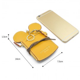 Women Cute Animal Shape Card Holder Wallet Purse Neck Bag