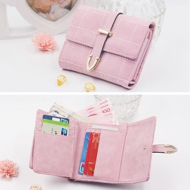Stylish Women Candy Color Small Wallet Short Purse For Women