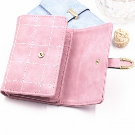 Stylish Women Candy Color Small Wallet Short Purse For Women