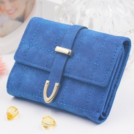 Stylish Women Candy Color Small Wallet Short Purse For Women