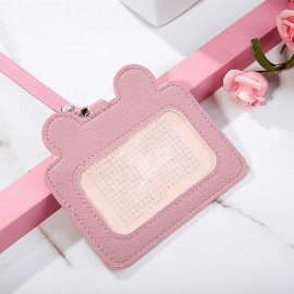 Women Cute Animal Card Holder Solid Wallet Purse Neck Bag