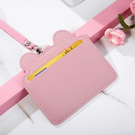 Women Cute Animal Card Holder Solid Wallet Purse Neck Bag