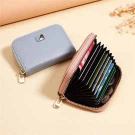 Women PU Leather 9 Card Slot Wallet Leisure Solid Coin Purse