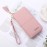 Women Faux Leather Long Phone Purse 8 Card Slot Wallet Tassel Multi-function Coin Bag