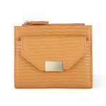 Women Bifold PU Leather Short Wallet Solid Coin Purse