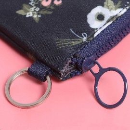 Women Print Mini Wallet Coin Bag Card Holder Purse