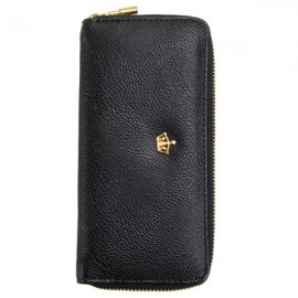 Women Crown Pattern Zipper Long Wallet