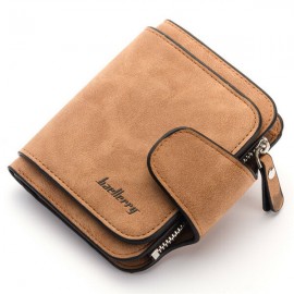 Women Trifold PU Leather Short Wallet 8 Card Slot Coin Purse