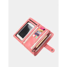 Women 9 Cards Slots Wallet Long Phone Bag