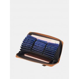 Women 27 Card Slots Long Wallet Zipper Phone Purse