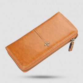 Women 27 Card Slots Long Wallet Zipper Phone Purse