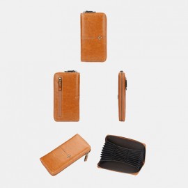 Women 27 Card Slots Long Wallet Zipper Phone Purse