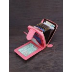 Men And Women RFID Genuine Leather Wallet 10 Card Slot Multifunction Purse