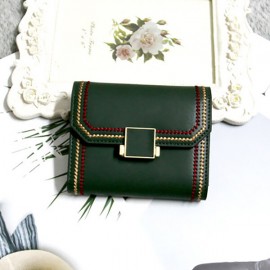 Women Genuine Leather 9 Card Slot Wallet Vintage Purse