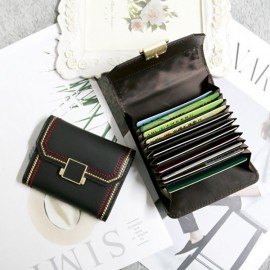 Women Genuine Leather 9 Card Slot Wallet Vintage Purse