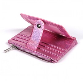 Women Laser 6 Card Slot Thin Wallet Cute Coin Purse