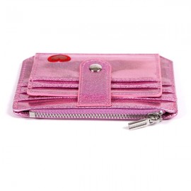 Women Laser 6 Card Slot Thin Wallet Cute Coin Purse