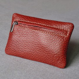 Women Short Coin Purse Genuine Leather Key Case