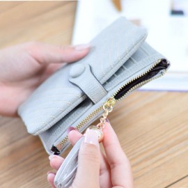 Women PU Fold Short Wallet Elegant Clutches Wallet Purse Coin Bag