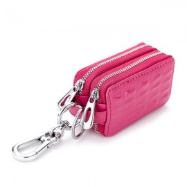 Genuine Leather Key Case Crocodile Pattern PU Leather Car Key Holder For Women Men