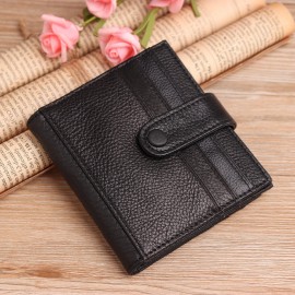 Women Vintage Genuine Leather 17 Card Slot Slim Card Holder Wallet Embossed Coin Purse