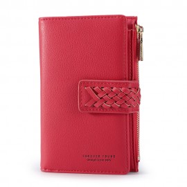 Women Casual 11 Card Slots Solid Wallet Coin Purse