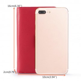 Women Casual 11 Card Slots Solid Wallet Coin Purse