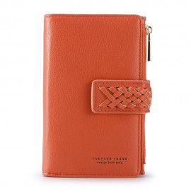 Women Casual 11 Card Slots Solid Wallet Coin Purse